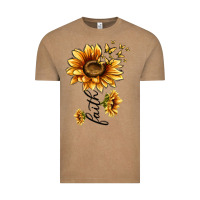Vintage Coffee faith sunflower Vintage Tee - MaliasSmallBusiness