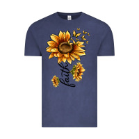 Vintage Denim faith sunflower Vintage Tee - MaliasSmallBusiness