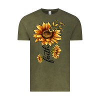 Vintage Olive faith sunflower Vintage Tee - MaliasSmallBusiness
