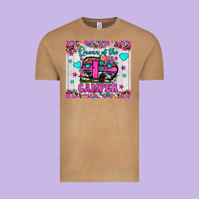 Queen Of The Camper Vintage Tee Designed By Jahusdesignshop