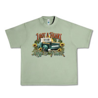 Oil Green i got a heart like a truck western sunflower Urban Heavy Tee - NancyCooperArtShop