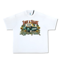 White i got a heart like a truck western sunflower Urban Heavy Tee - NancyCooperArtShop