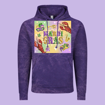 Mardi Gras Vintage Hoodie Designed By Maliassmallbusiness