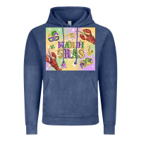 Vintage Denim mardi gras Vintage Hoodie - MaliasSmallBusiness