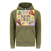 Vintage Olive mardi gras Vintage Hoodie - MaliasSmallBusiness