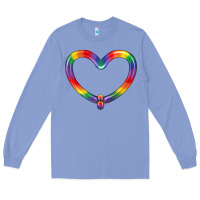 Colony Blue Lgbtq Heart Balloon Long Sleeve Tee - BundleAndBundleShop