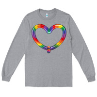 Heather Grey Lgbtq Heart Balloon Long Sleeve Tee - BundleAndBundleShop