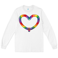 White Lgbtq Heart Balloon Long Sleeve Tee - BundleAndBundleShop