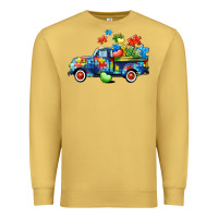 Antique Gold Autism truck Premium Sweatshirt - CowGirlArtShop