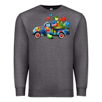 Charcoal Heather Autism truck Premium Sweatshirt - CowGirlArtShop