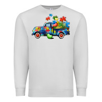 Dove Grey Autism truck Premium Sweatshirt - CowGirlArtShop