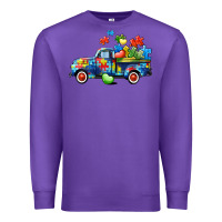 Purple Autism truck Premium Sweatshirt - CowGirlArtShop