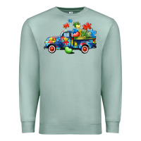 Seafoam Autism truck Premium Sweatshirt - CowGirlArtShop