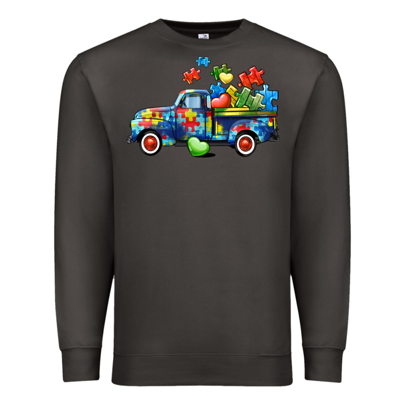 Autism Truck Premium Sweatshirt by CowGirlArtShop | Teevron