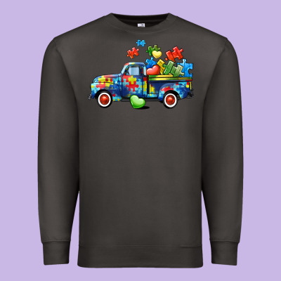 Autism Truck Premium Sweatshirt Designed By Cowgirlartshop