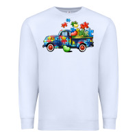 White Autism truck Premium Sweatshirt - CowGirlArtShop