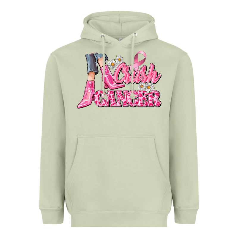 Crush Cancer Heavyweight Hoodie by CowGirlArtShop | Teevron