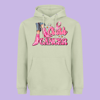 Crush Cancer Heavyweight Hoodie Designed By Cowgirlartshop