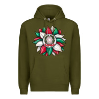 Army Green sunflower i̇talian flag Premium Hoodie - JahusDesignShop