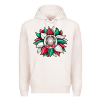 Pale Pink sunflower i̇talian flag Premium Hoodie - JahusDesignShop