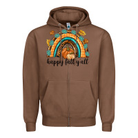 Chestnut Happy Fall Y'all Zipper Hoodie - texasbilliewilder