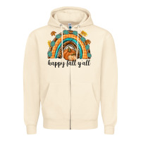 Sandshell Happy Fall Y'all Zipper Hoodie - texasbilliewilder