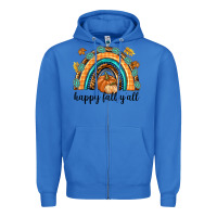 True Royal Happy Fall Y'all Zipper Hoodie - texasbilliewilder