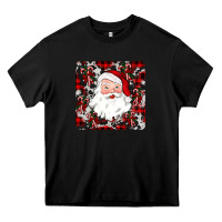 Black santa christmas coaster Heavy Core Tee - JahusDesignShop