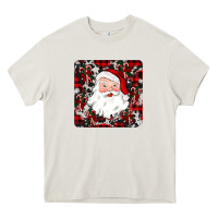 Cream santa christmas coaster Heavy Core Tee - JahusDesignShop