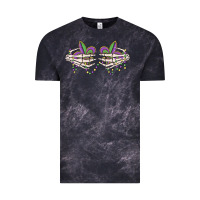 Cloud Black skeleton hands mardi gras Vintage Tee - MaliasSmallBusiness