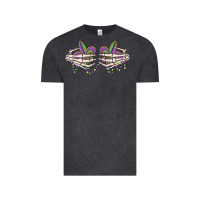 Vintage Black skeleton hands mardi gras Vintage Tee - MaliasSmallBusiness