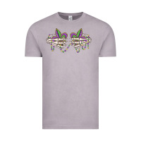 Vintage Zinc skeleton hands mardi gras Vintage Tee - MaliasSmallBusiness