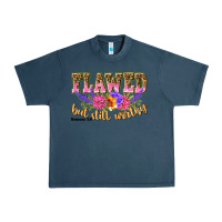 Midnight Navy flawed but still worthy romans 5 8 Urban Heavy Tee - NancyCooperArtShop