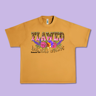 Flawed But Still Worthy Romans 5 8 Urban Heavy Tee Designed By Nancycooperartshop