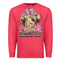 Cardinal Happy Easter Day cow Premium Sweatshirt - HowdyJamesFarm