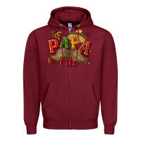 Burgundy Papa cito Zipper Hoodie - NancyCooperArtShop