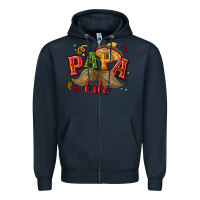 Navy Papa cito Zipper Hoodie - NancyCooperArtShop