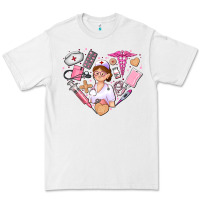 White nurse and nurse element heart Premium Tee - AdoDesignShop