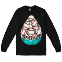 Black baseball and western roses teardrop  8 Long Sleeve Tee - BundleAndBundleShop
