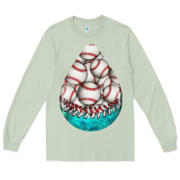 Matcha baseball and western roses teardrop  8 Long Sleeve Tee - BundleAndBundleShop
