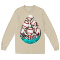 Mushroom baseball and western roses teardrop  8 Long Sleeve Tee - BundleAndBundleShop