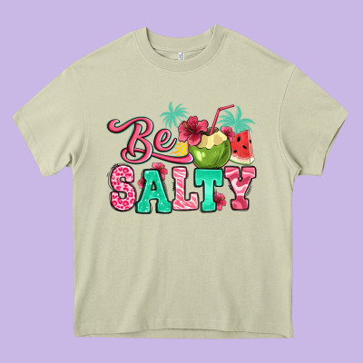 Be Salty Summer Heavy Core Tee Designed By Jasminsmagicworld