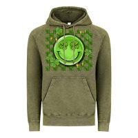 Vintage Olive checkered st. patrick's day Vintage Hoodie - MaliasSmallBusiness