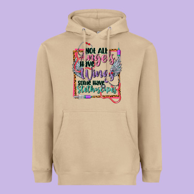 Not All Angels Have Wings Heavyweight Hoodie Designed By Cowgirlartshop