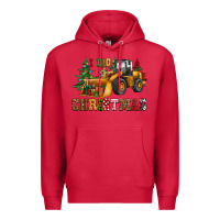 Cardinal i dig christmas bulldozer Premium Hoodie - CowGirlArtShop