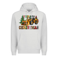 Dove Grey i dig christmas bulldozer Premium Hoodie - CowGirlArtShop