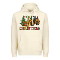 Sandshell i dig christmas bulldozer Premium Hoodie - CowGirlArtShop