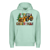 Seafoam i dig christmas bulldozer Premium Hoodie - CowGirlArtShop