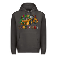Smoke i dig christmas bulldozer Premium Hoodie - CowGirlArtShop