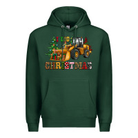 Sports Green i dig christmas bulldozer Premium Hoodie - CowGirlArtShop